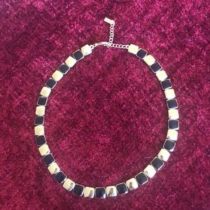 Vintage Napier Collar Necklace Black & Gold Tone 18”-20”